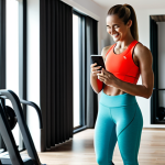 Gym Playlist Creation**

"A smiling woman in athletic leggings and a sporty top, fully clothed, selecting music on her phone while standing in a bright, modern home gym. Weights and exercise equipment are visible in the background. Safe for work, appropriate content, professional quality, perfect anatomy, natural pose, well-formed hands, modest athletic wear."

**