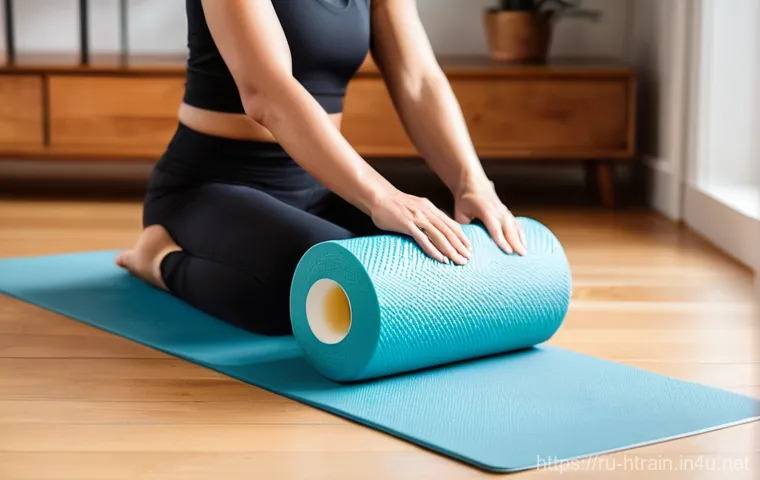 홈트 운동 후 스트레칭 - **Dynamic Flexibility and Targeted Muscle Recovery**
    Detailed prompt: A fit individual, with a h...
